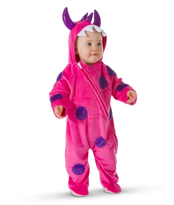Little Monster Onesie in PINK 'Let's Go Play' | 6/12 Months