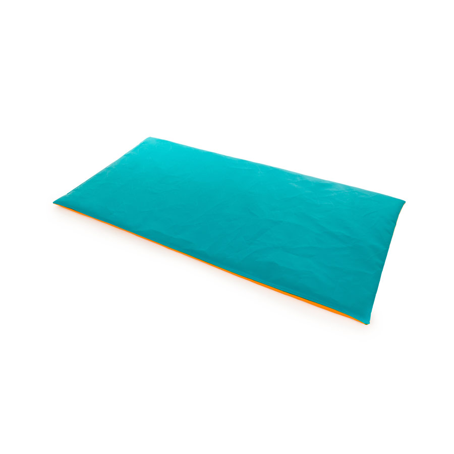 Baby curved premium sleeping mat in Aqua/Orangina Thumb IMG
