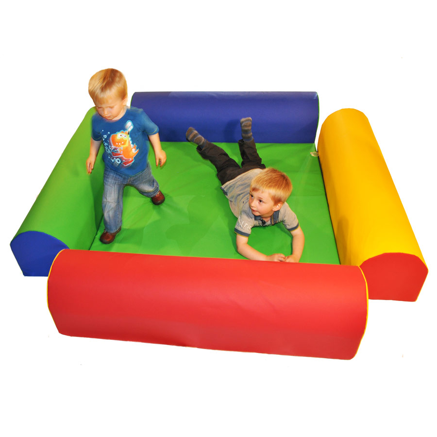 Baby soft play mat and boulders
