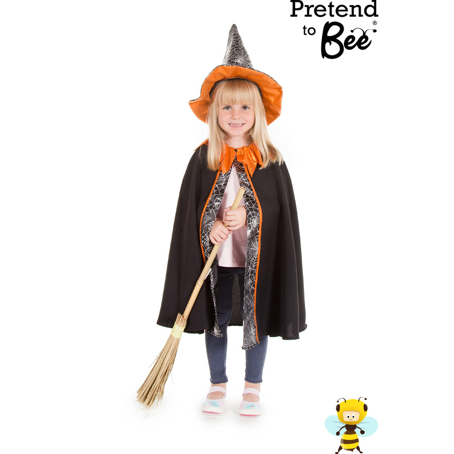 Kids Witch Cape & Hat Dress-up Outfit Thumb IMG