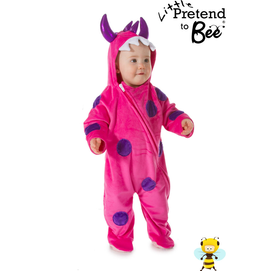 Toddler Pink Monster Onesie dress-up for 12/18 Months old Small IMG