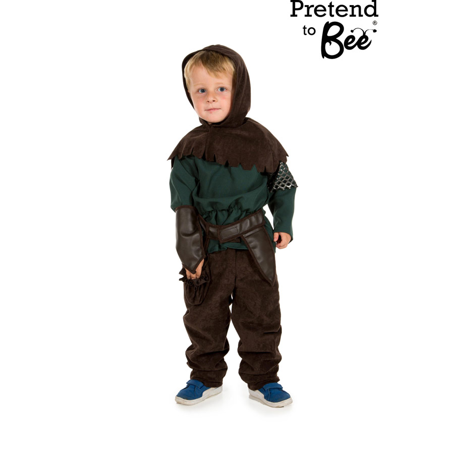 Kids Medieval Hunter outfit dress-up for ages 3/5 Small IMG