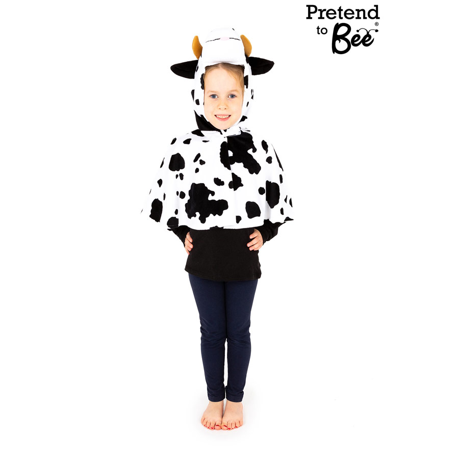 Kids Cow animal Cape dress-up costume - Thumb
